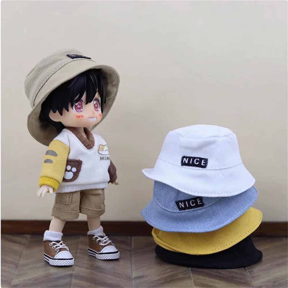 

1/12 12 Points Doll Clothes Accessories Fashion Fisherman Hat Sun Cap Model Fit OB11 Molly P9 Body In Stock