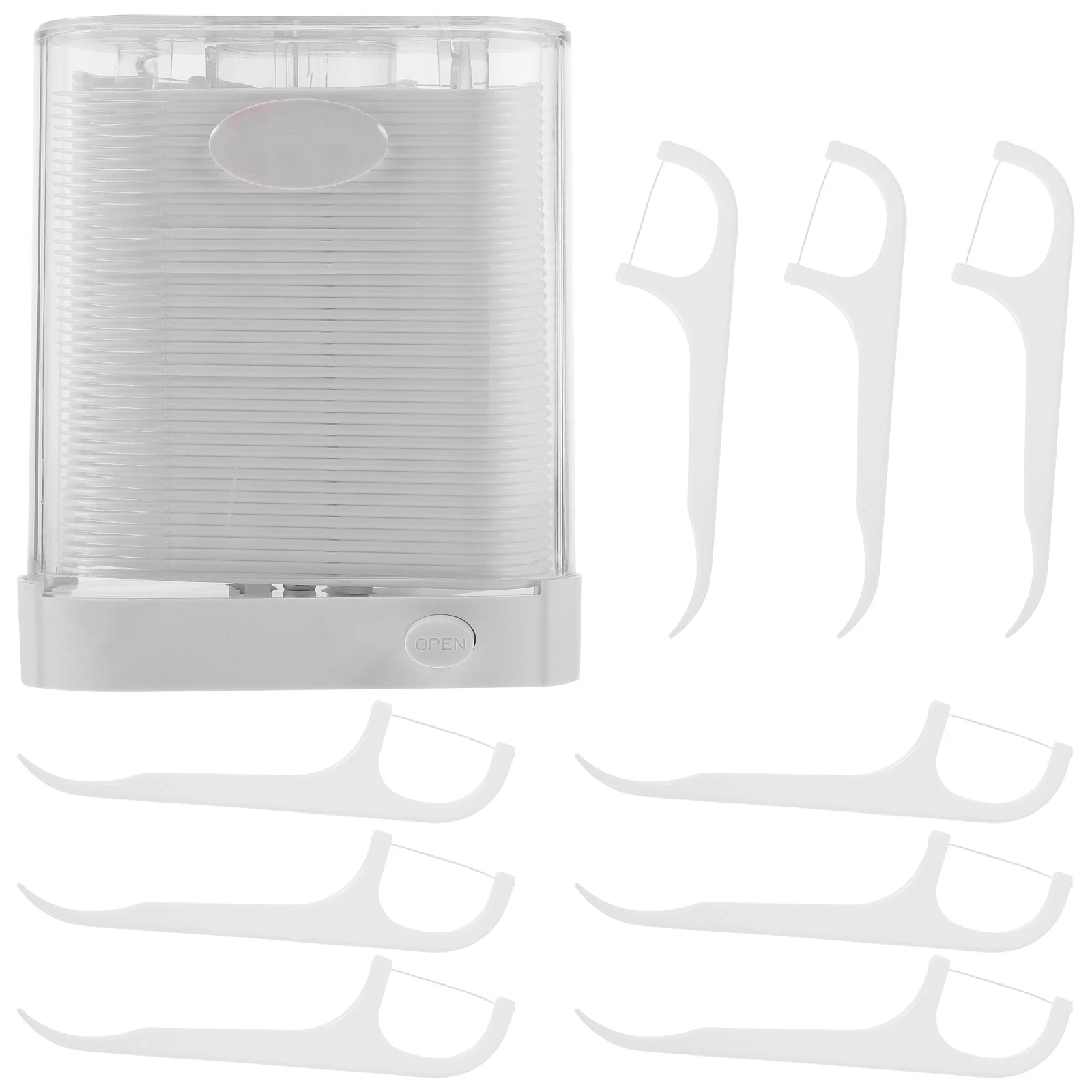 

Disposable Floss Sticks Automatic Boxed Dental Flosses Plastic Picks Oral Time Use Portable Family Pack