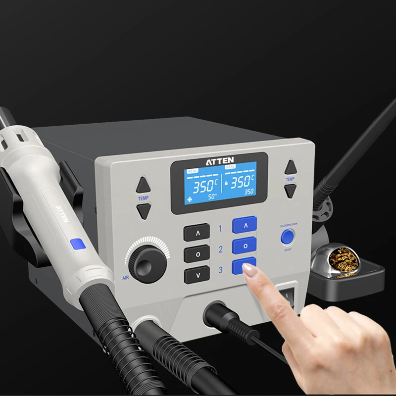 ATTEN ST-8602D 2 in 1 Digital display soldering station Hot air gun Electric soldering iron BGA PCB desoldering Welding station