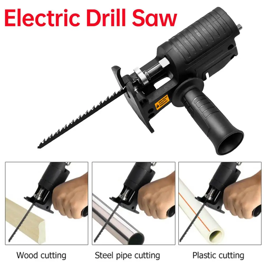 Electric Drill Modified to Electric Saw Reciprocating Saw Attachment Adapter Household Multifunctional Cutter Woodworking Tools