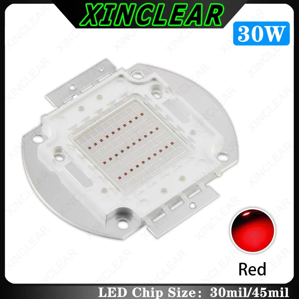 Chip de led de alta qualidade, 30w, branco quente, vermelho, verde, azul, rgb, amarelo, ciano, contas de lâmpada para diy, holofote de 30w, aquário