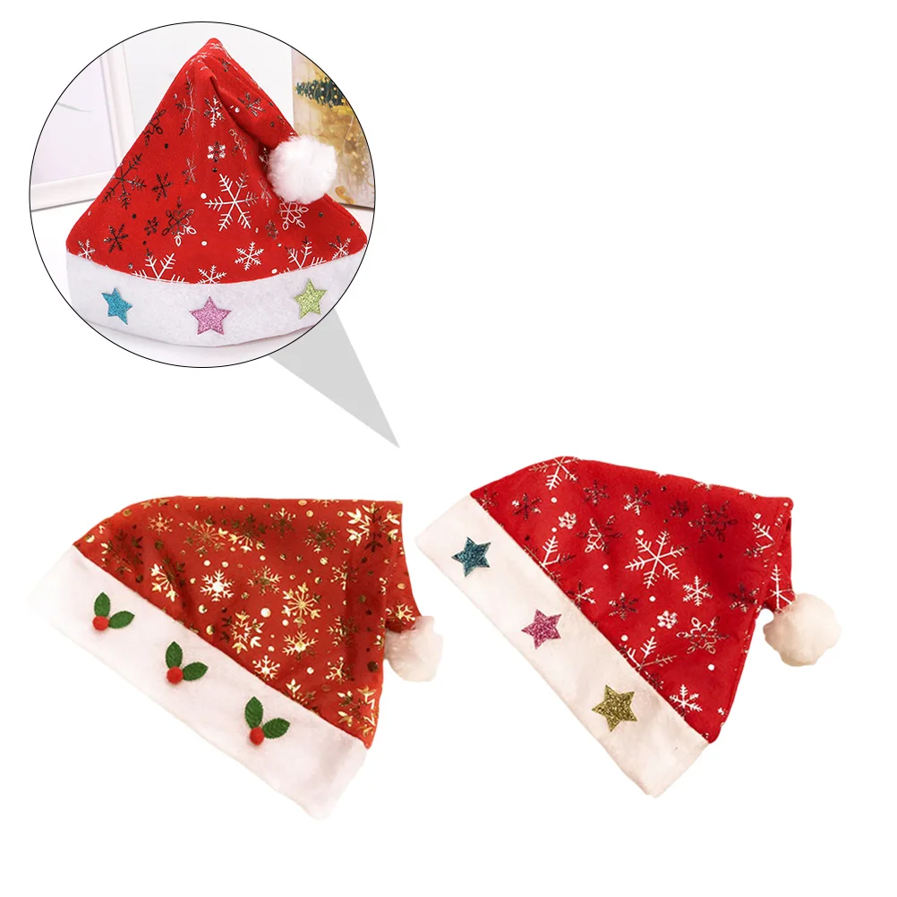 

4 Pcs Santa Hat Xmas Snowflake Performance Props Christmas Party Headdress