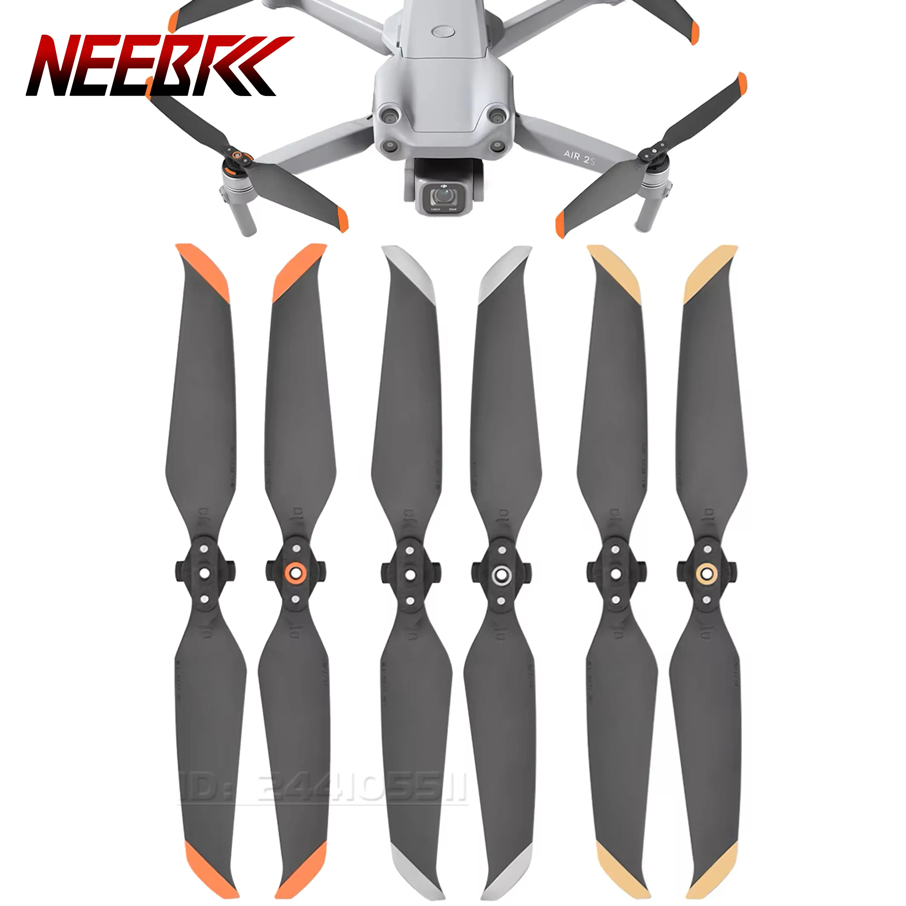 

7238 Drone Prop Low-Noise CW/CCW Blade Noise Reduction Propellers for DJI Mavic Air 2/AIR 2S Quadcopter Replacement Accessories