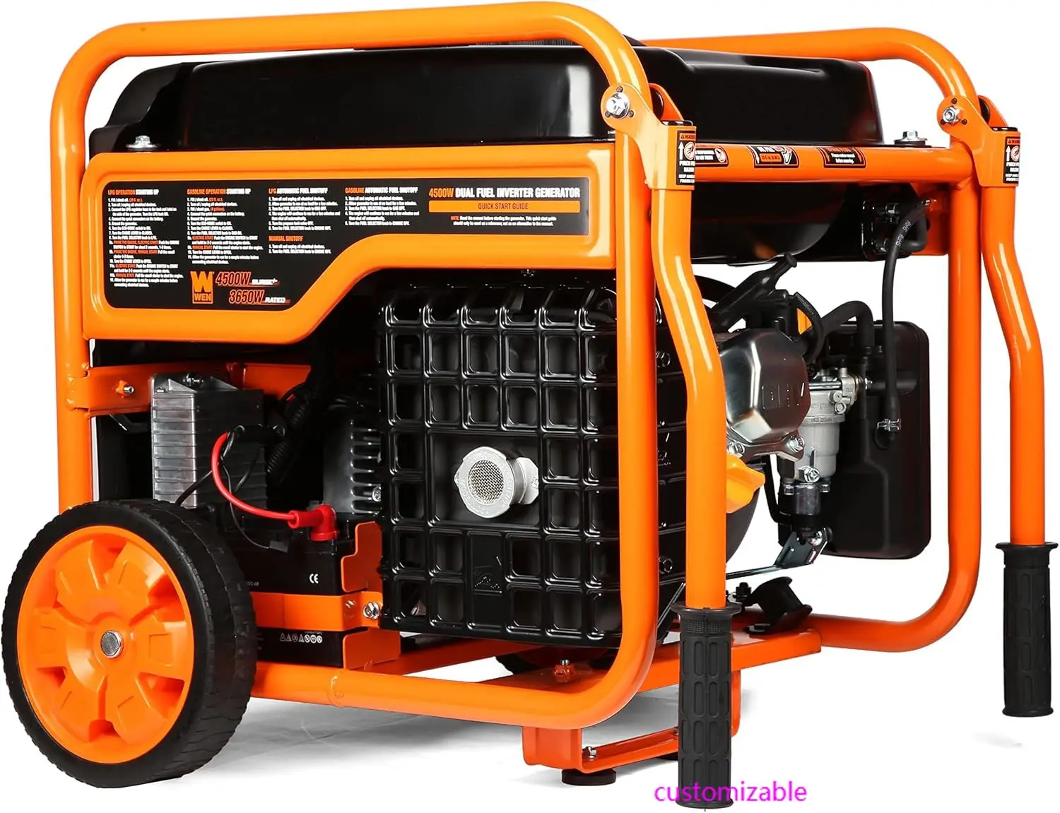 

Generator, DG4500iX 4500-Watt RV &Transfer-Switch-Ready Dual Fuel Open Frame Inverter Generator with Electric Start &CO Watchdog