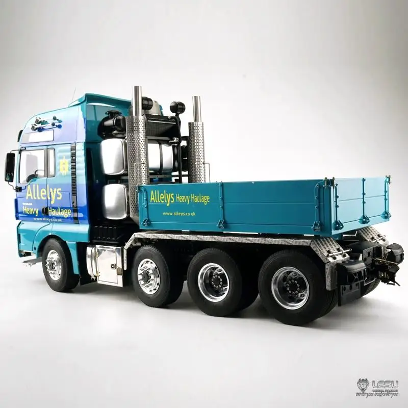 LESU 1/14 simulates truck 8X8 full drive differential lock axle heavy trailer chassis frame Tamiya tractor RC model