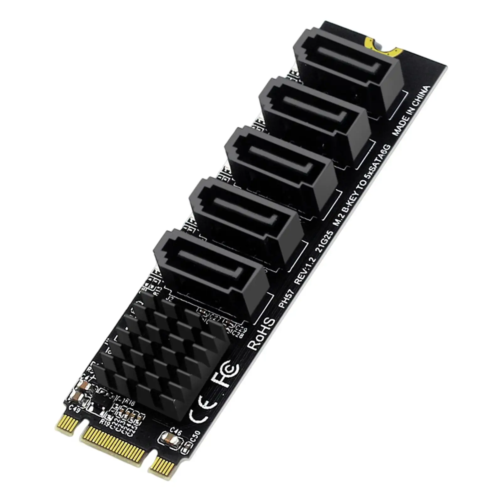 

Expansion Card Device Bracket Support SSD HDD Internal JM575 Accessories Adapter 5 Port Hard Disk .2 Computer