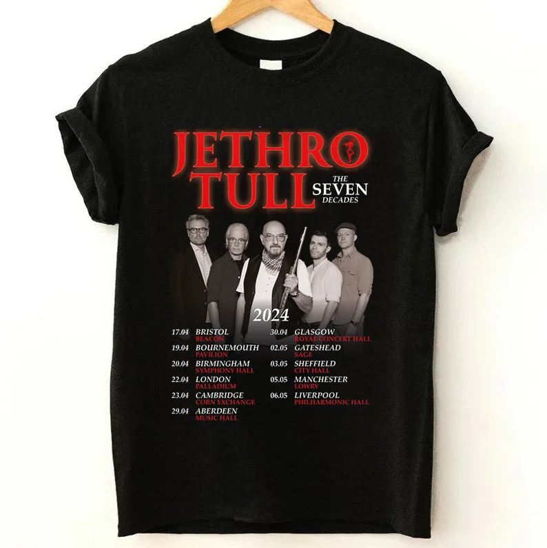 Jethro Tull The Seven Decades Tour Date 2024 T Shirt Full Size S-5XL SE112