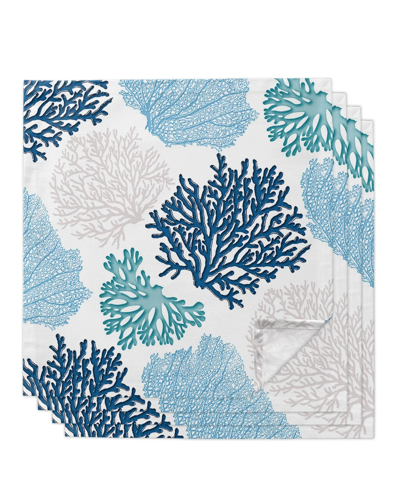 Blue Marine Coral Table Mat Holiday Kitchen Dining Table Decor Placemat Wedding Party Decor Table Napkin