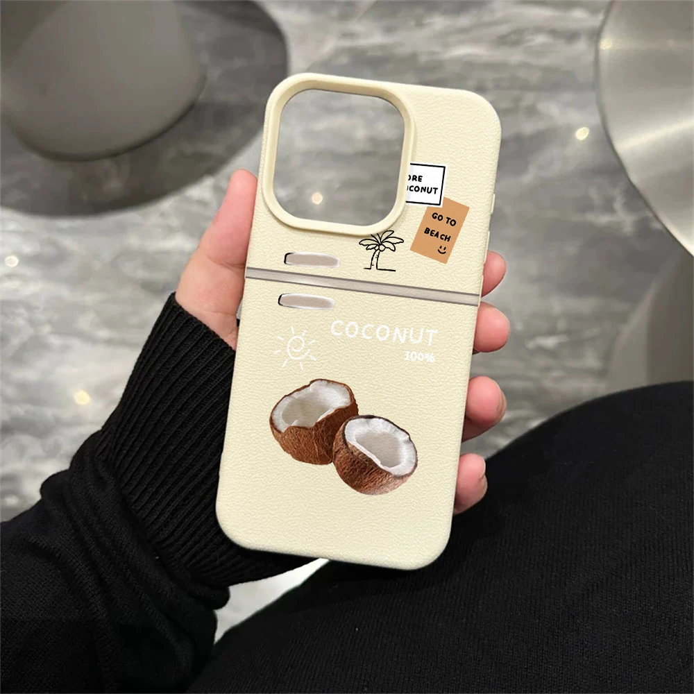 Kokosnuss-Gelee-Handyhülle für iPhone 17 16 15 14 13 12 11 Pro Max 16 15 14 Plus 17 16 15 14 13 12 Pro 17Air Silikon-Matt-Cover – Detail 5