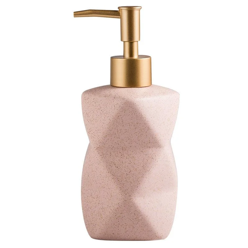 European Irregular Ceramic Lotion Bottle Bathroom Accessories Gold Press Head Hand Sanitizer Portable Dispensing Soap Dispenser