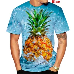 New Men's Women's Fashion Pineapple Shirt Graphic Tees Summer Short Sleeve Round Neck T-Shirt Tops