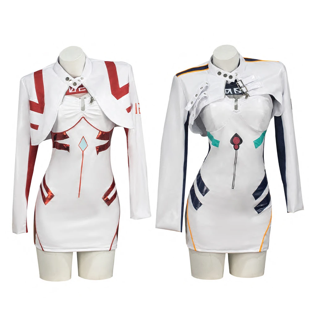 

New Ayanami Rei Asuka Langley Soryu Cosplay Costume Sexy Women Bunny Girls 3D Printin Leather Dress Comic Convention Costumes