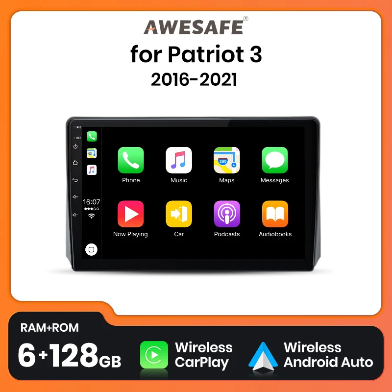 AWESAFE PX9 For UAZ Patriot 3 2016 2017-2021 Car Radio Multimedia Navigation 2 din Android 2din Autoradio CarPlay Stereo