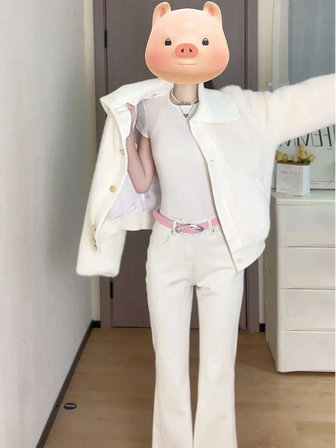 

Korean Style Knitted Splice Eco-Friendly Fur Jacket Young Fashionable Integrated Leather And Fur Outerwear for Women Winter Coat