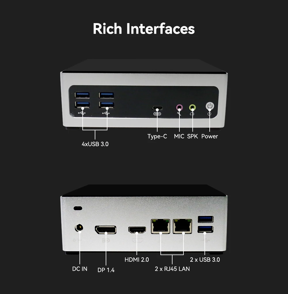 Intel NUC Mini PC Core i9 11950H i7 11600H Win10 Home Office Business Desktop Mini Computer Triplo 4K Dual 2.5G Lan Mini Box PC