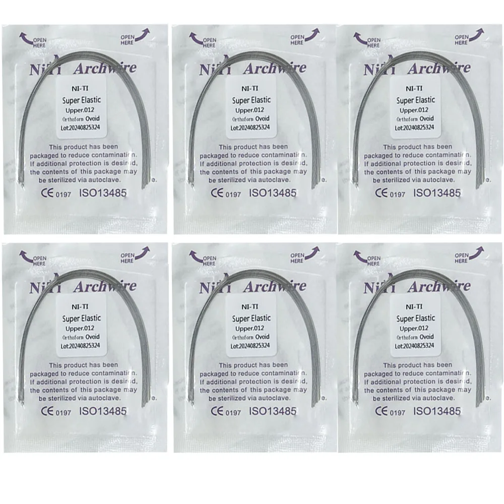 10pcs/ pack High-Quality Super Elastic Orthodontic NITI Archwire in Various Sizes  Lower/Upper 012/014/016/018/020