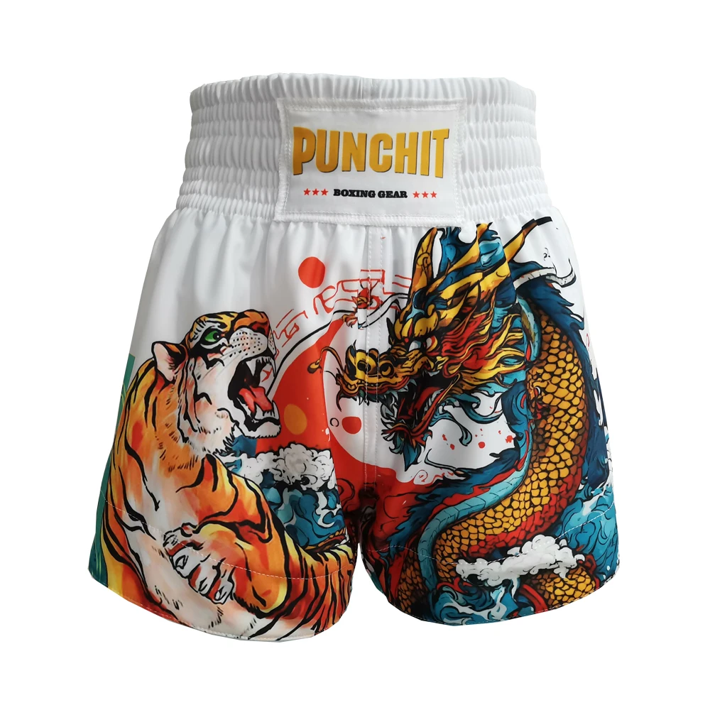 Punchit Muay Thai Fight Shorts Breathable Kick Boxing Pants Women Men MMA Training Pants Shorts Competition Game Sanda Grappling