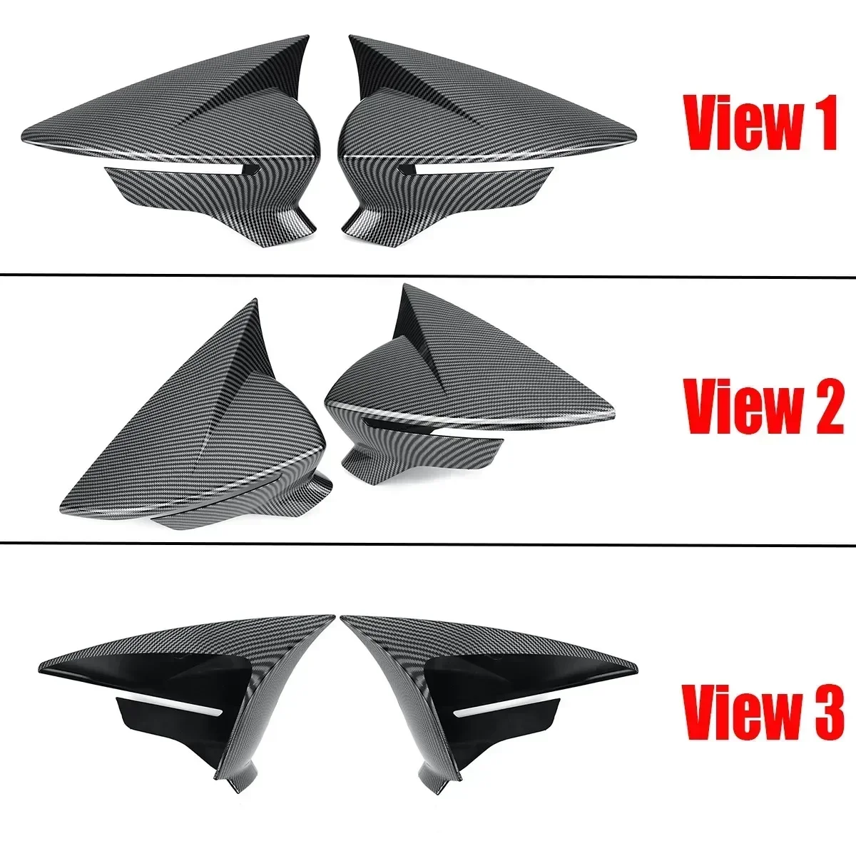 New 2x Car Side Wing Rearview Mirror Cover Cap  For SEAT LEON Mk3 5F ST FR Cupra 2012-2019 Rear View Mirror Cap Cover Trim view 2