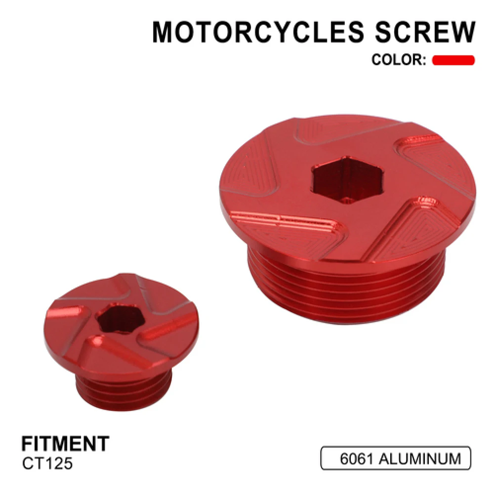 Fit For HONDA CT125 Honda CT 125 Motorcycle CNC Engine Red 6061-T6 Aluminum Plugs Motorcycle Accessories New Arrival