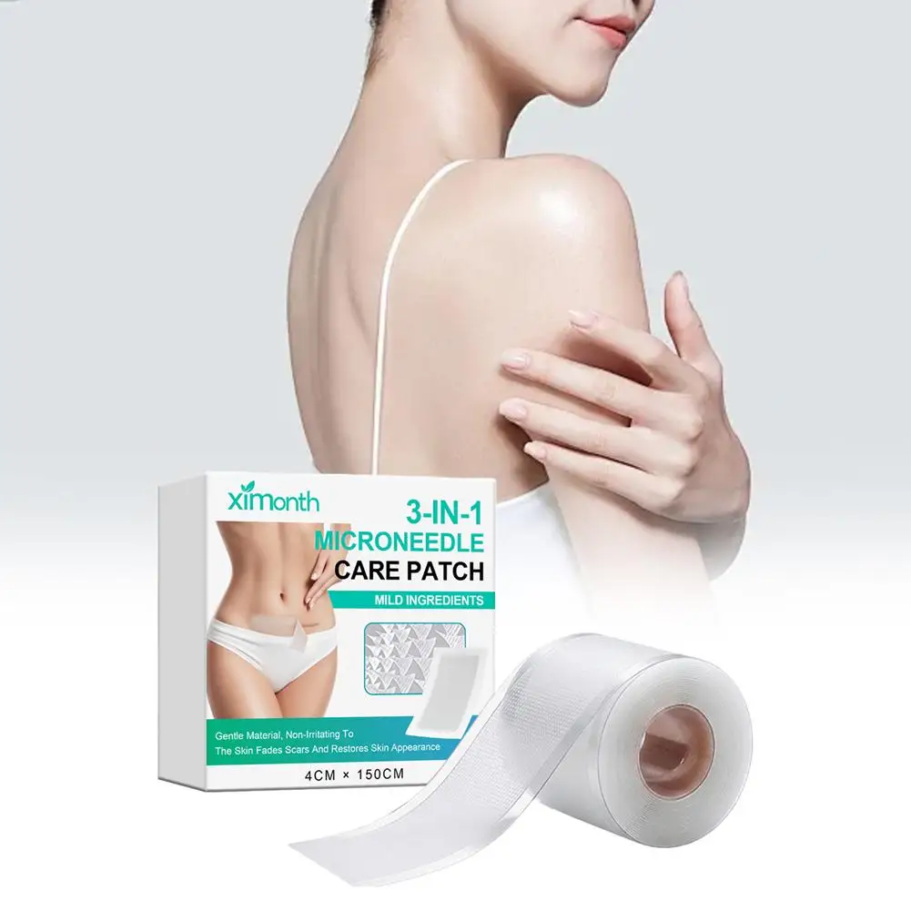 4cmX150cm 3-in-1 Microneedle Care Patch Transparent Waterproof Sticker Mild Body Care Sticker Fade Scars Restore Skin Appearance