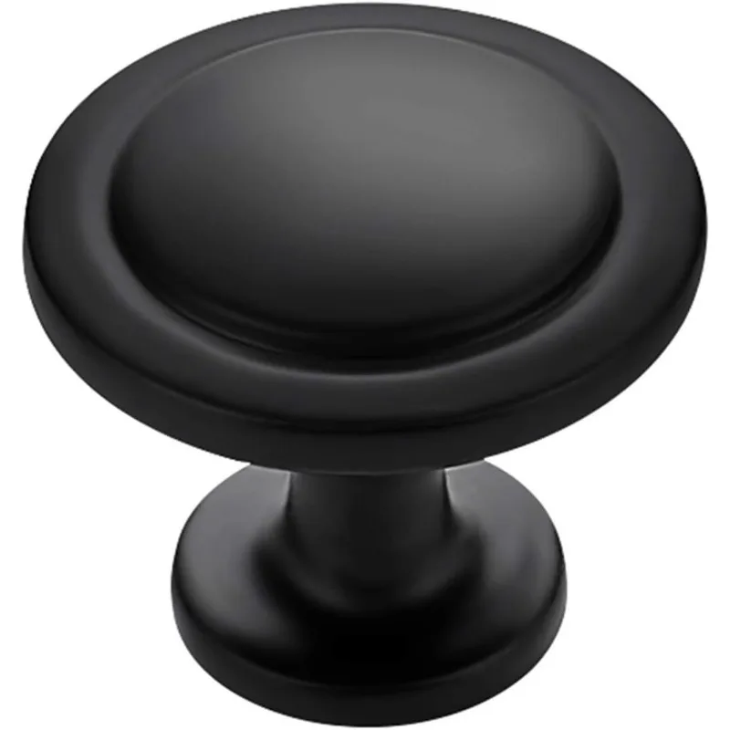 

1PC Matte Black Cabinet Knobs - Brushed Metal Finish, Zinc Drawer Pulls for Dresser, Kitchen & Drawer Handles