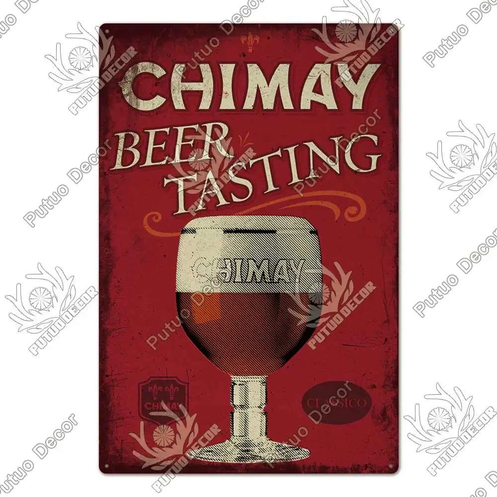 Putuo Decor Bier Merk Metalen Bord Vintage Tin Bord Decoratieve Plaquette Muur Decor Bar Pub Man Grot Woonkamer Decoratie