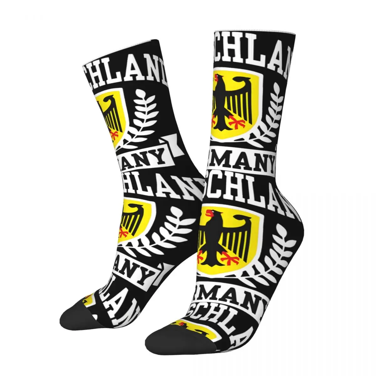 Funny Crazy Sock for Men Fabulous Hip Hop Harajuku Germany Happy Seamless Pattern Printed Boys Crew compression Sock Novelty