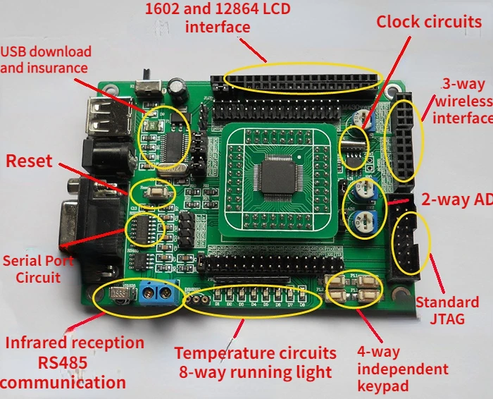 MSP430F149 Minimum System Board MSP430 Development Board MCU Learning Board with USB BSL Programmer