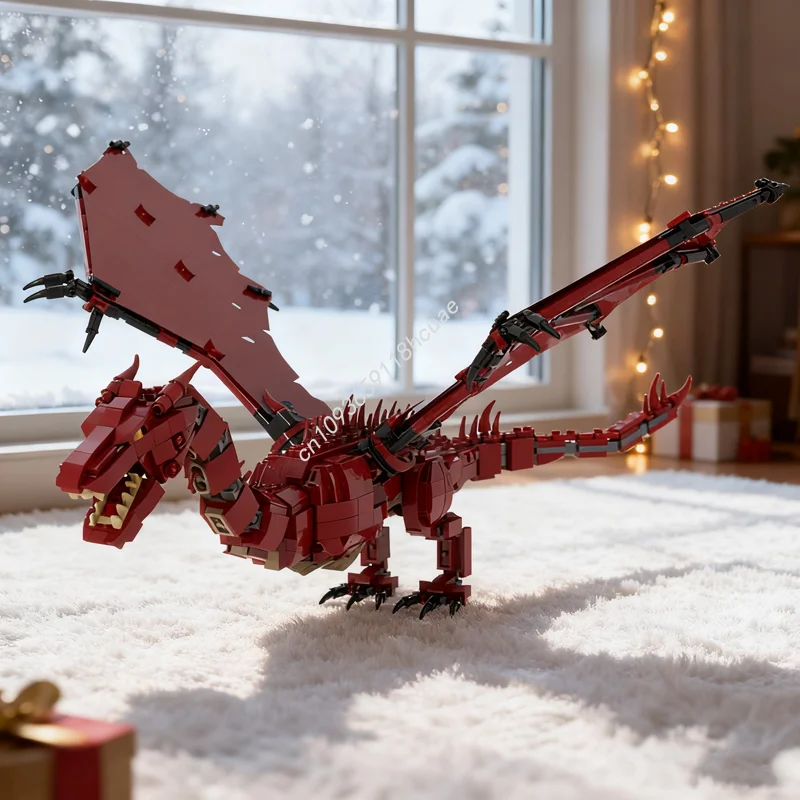 

806 шт. MOC LOTR Smaug Хоббит и кольца лорда, модель хоббита, строительные блоки, сборка рождественских подарков, креативная идея, кирпичная игрушка для детей