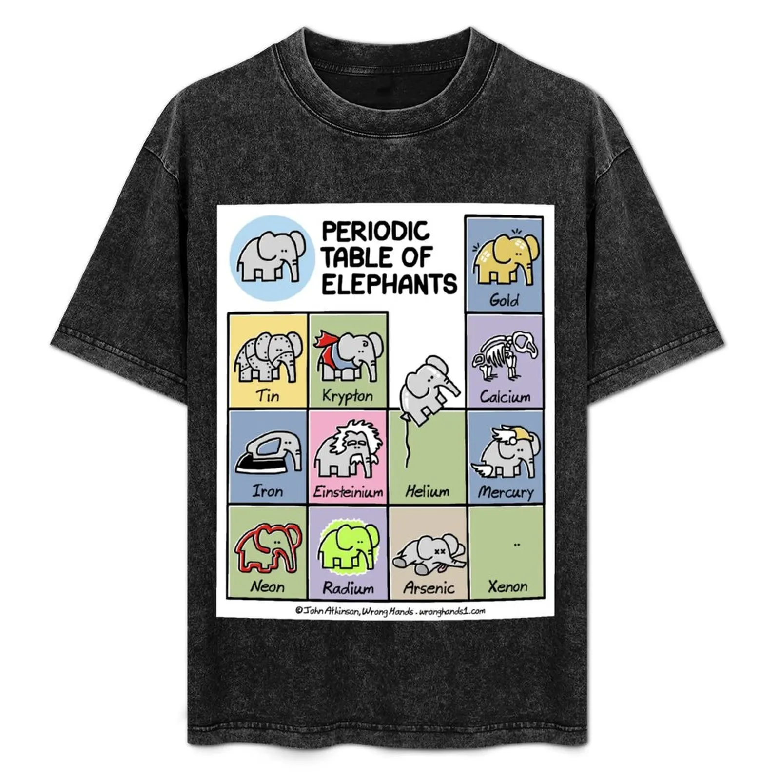 Periodic Table of Elephants T-Shirt Sporty Breathable Short Sleeve T-Shirt