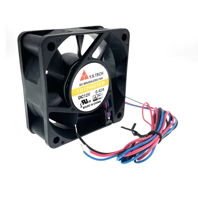 New FD126025EB Cooling Fan 60mm 60X60X25mm 6cm 12V 5400RPM High Speed 3-Wire Alarm RD Signal Server Fans