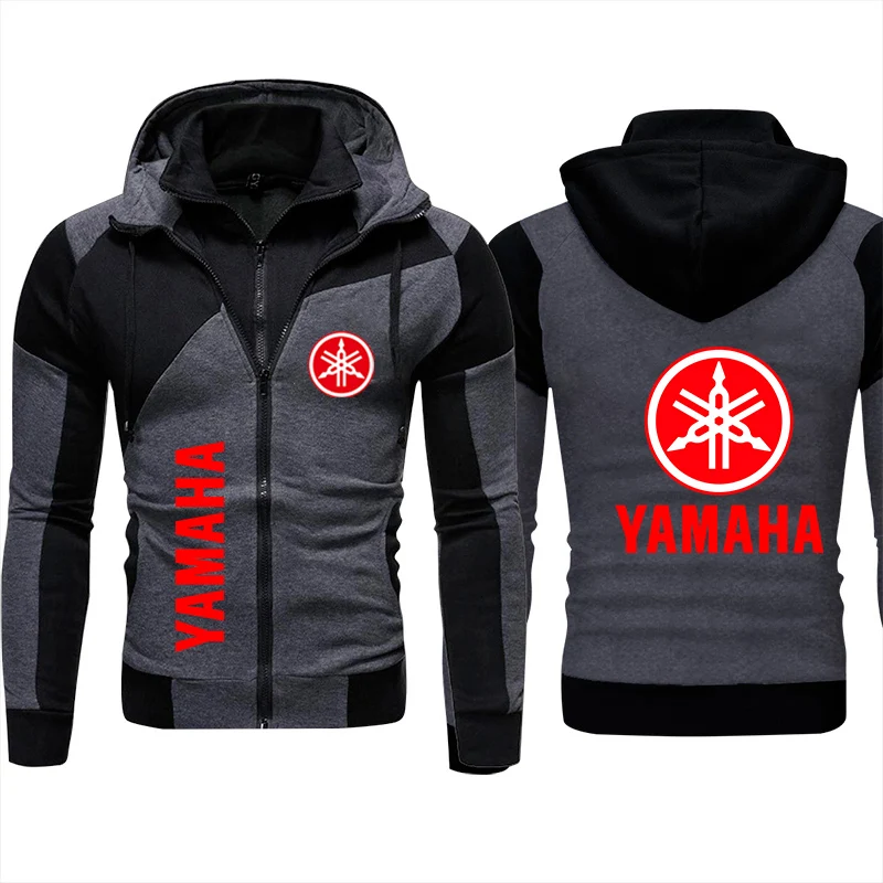 Men Yamaha Hoodie Red Zipper Hooded Sweatshirt Casual Pullover Harajuku Streetwear Motorcycle Racing Jacket Yamaha Men Clothing