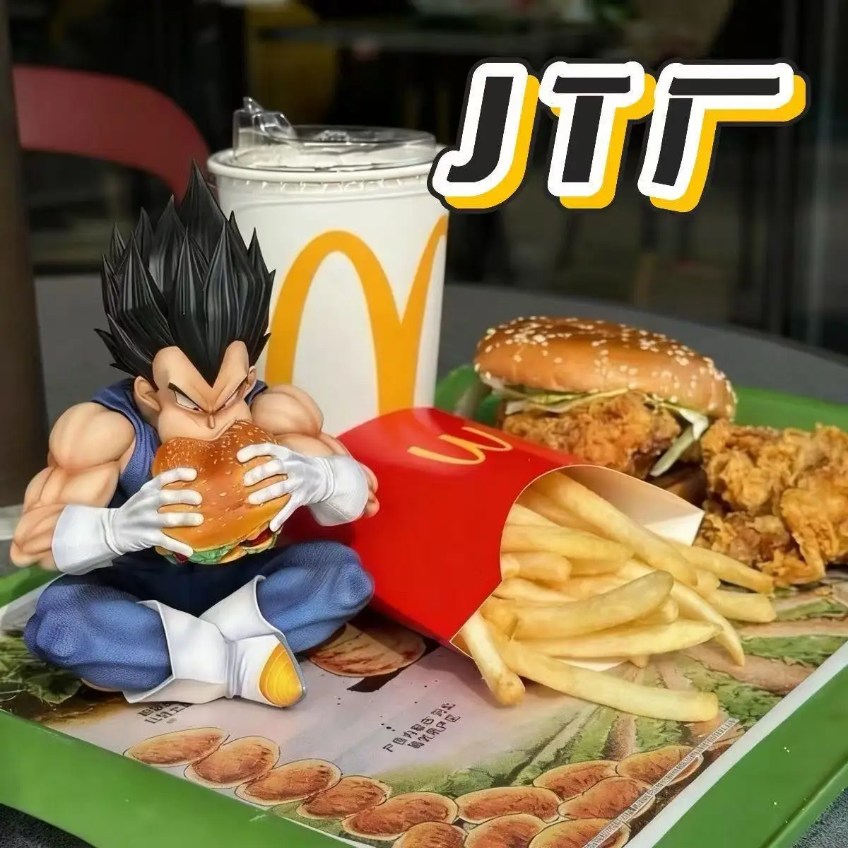 jt-スタチュードラゴンボール孫悟空ベジータフィギュア悟空食べるハンバーガー-15-センチメートル-591-インチ-pvc-アクションフィギュアコレクションモデルおもちゃギフト