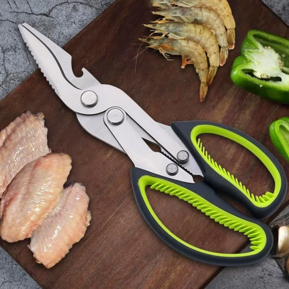 ANYOHOE 6 IN 1 Kitchen Scissors Multifunctional Heavy Duty Sharp Chicken Bone Scissors for Food Vegetable Meat Kitchen Knives