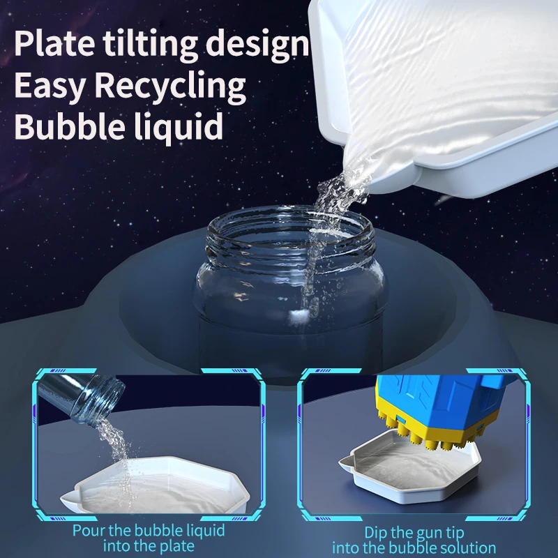 40-Hole  Handheld Portable Electric Automatic Bubble Machine with LED Lights (Batteries and Bubble Liquid Not Included)