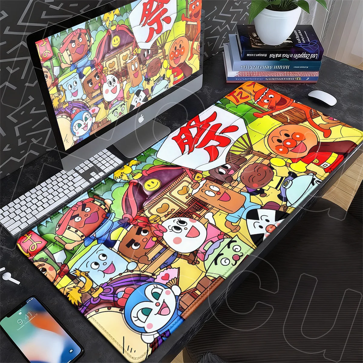 Laptop Large Desktop Rug Cartoon A-Anpanman Anti-slip Rubber Gaming Mouse Pad XXL Office Soft Keyboard Mat PC Office Accessories