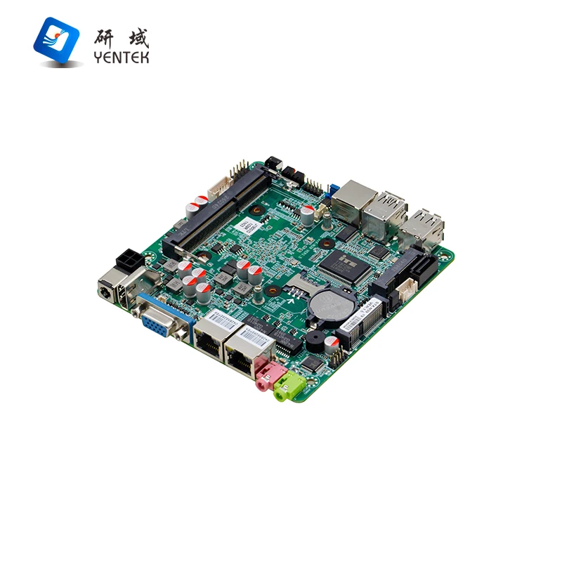 New X86 Pos Motherboard  J1900 Quad Core DDR3 Single MSATA HD VGA 2 LAN 6 USB Linux Nano Mini Itx Industrial Fanless