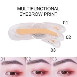 Professional Adjustable Eyebrow Template Stamp Sponge Stencils Eye Makeup Natural Brow Type Make Up Brow Powder EyeBrow Palette