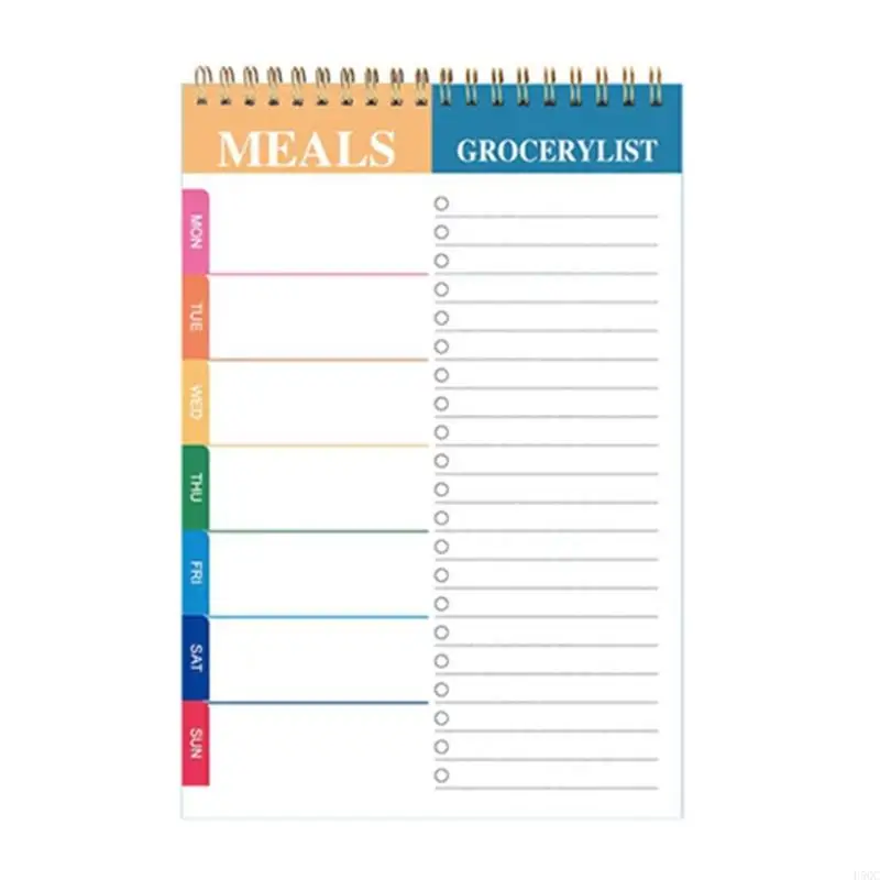 BOIL BOIL BINDING GIORNALITÀ Pianificatore quotidiano Notepadi 100 pagine Pianificatore pasti settimanali rivestiti D5QC