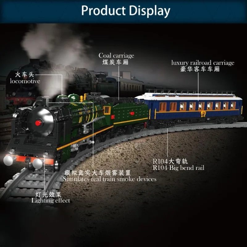 GSF 12025 Technische treinbouwsteen Orient Express-Franse spoorwegen SNCF 231 stoomlocomotief kerstcadeau voor kinderen