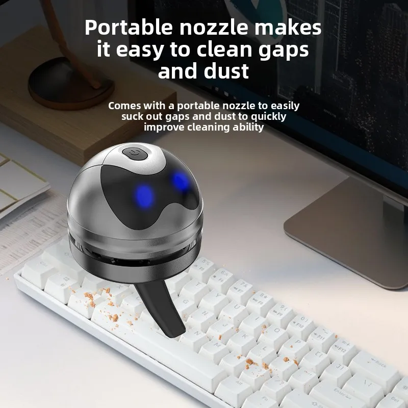 Estudante desktop aspirador de pó cavaleiro preto sem fio portátil para borracha fragmentos limpeza mini