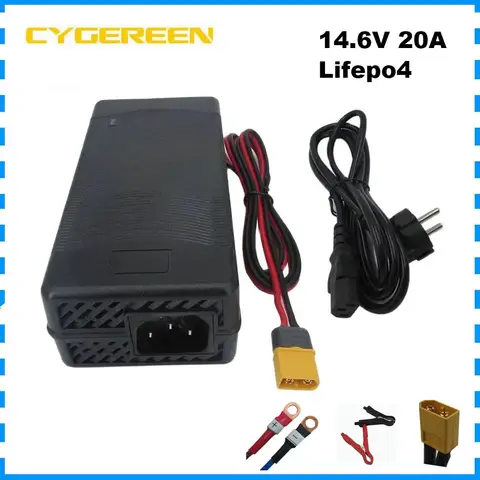 12V 20A 리튬인산철(LiFePO4) 배터리 충전기 14.6V 20A XT60 XT90 커넥터 4S 12V 철인산염(LiFePO4) 가정용 에너지 저장 고속 충전기