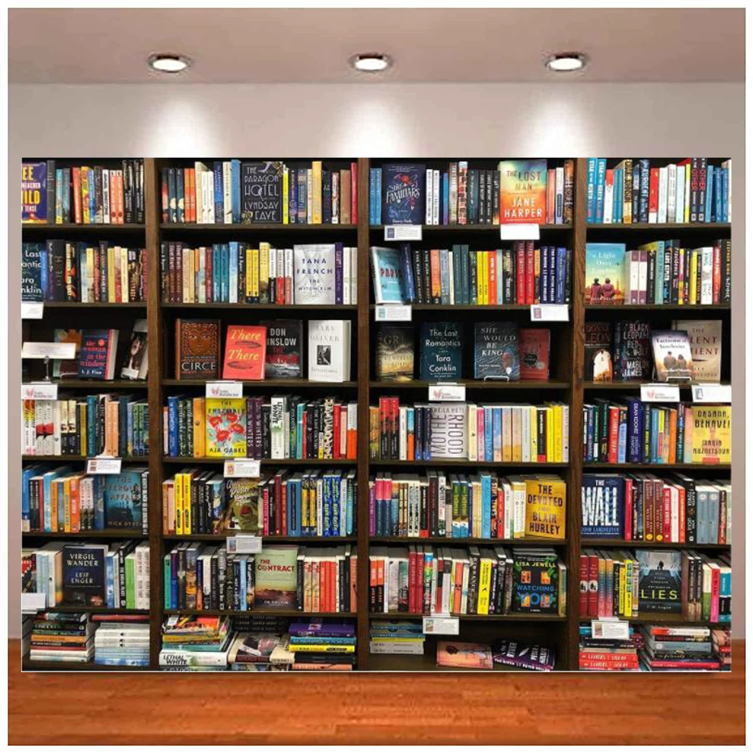 Bookshelf Background Bookcase Library Book Store Photography Backdrop Photoshoot Props Wall Mural