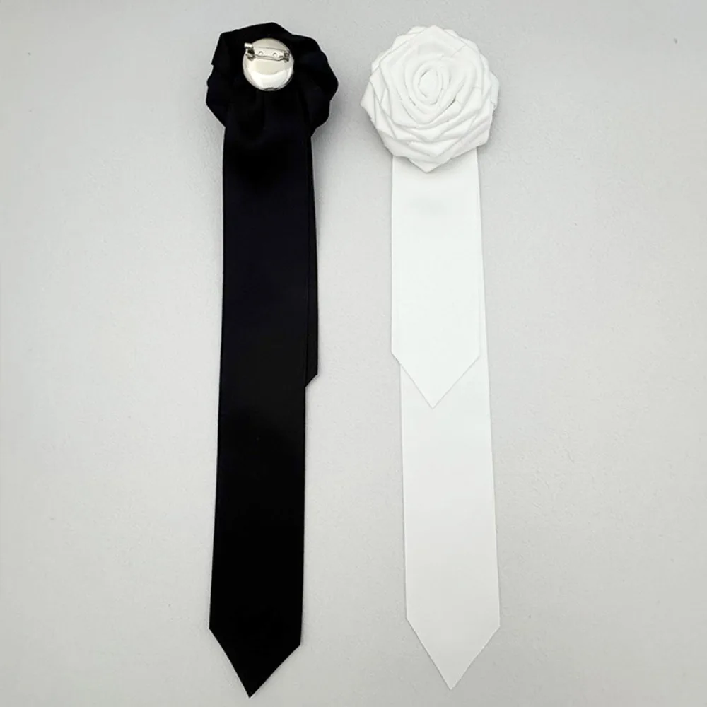 

New Arrival Handmade Fabric Rose Flower Bowtie Elegant Shirt Necktie for Women Business Wedding Luxury Jewelry Accessories