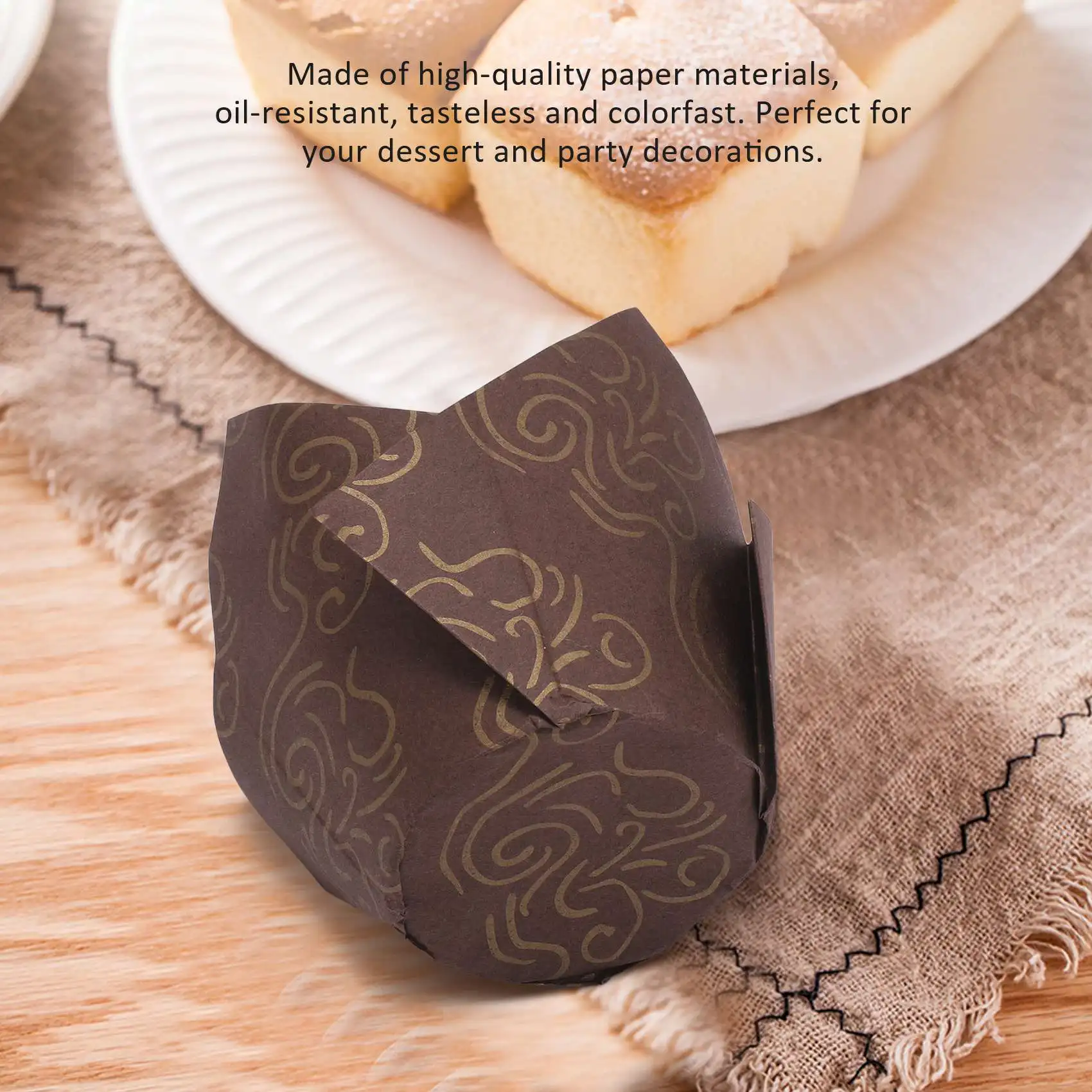 قوالب كب كيك RUAI، 200 قطعة من أكواب الخبز التوليب وأكواب المافن وبطانات الكب كيك لحفلات أعياد الميلاد