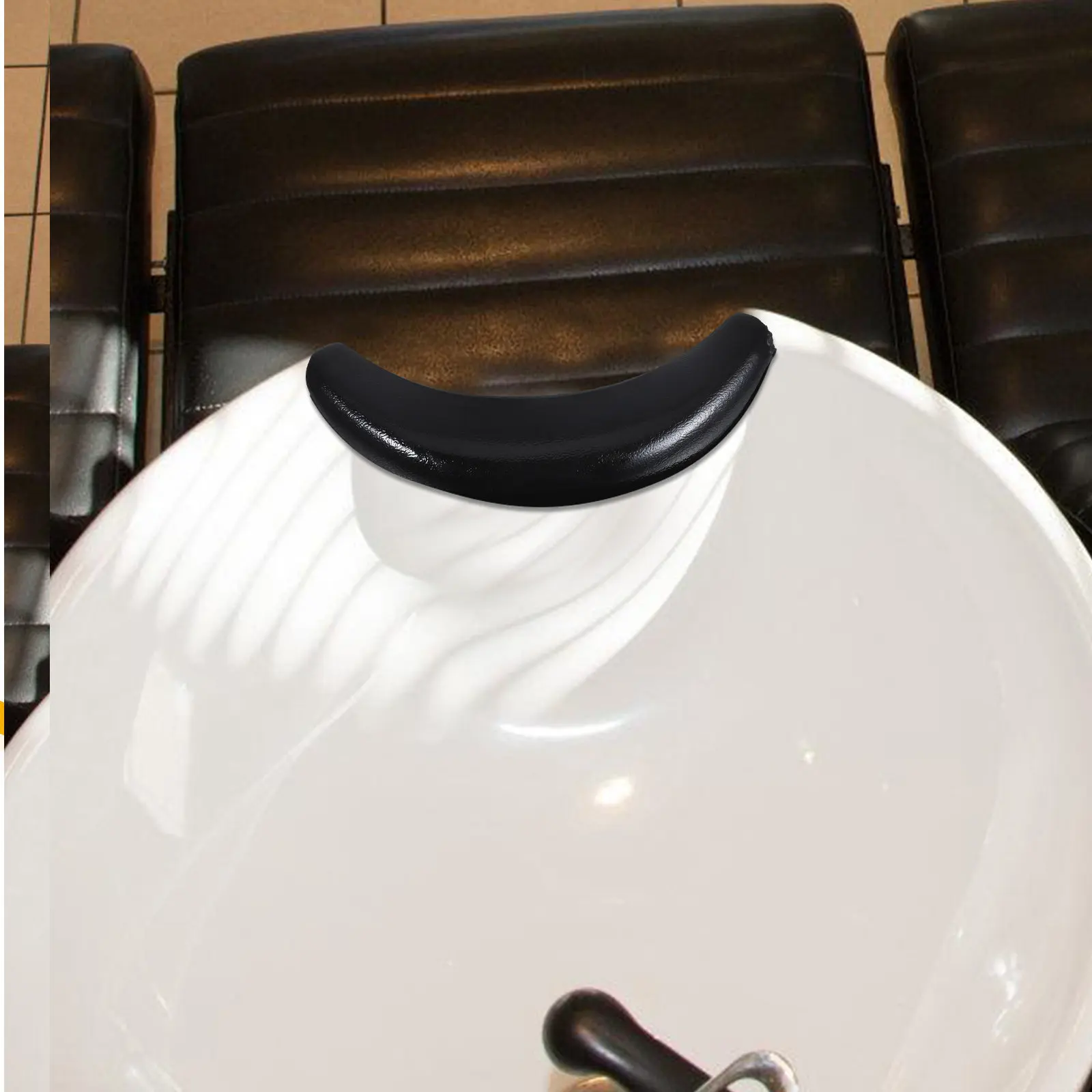 Silicone Universal Basin Neck Rest Cushion for Salon Shampoo Bowls Comfortable Ergonomic Support Stable Nonslip Bottom Hair