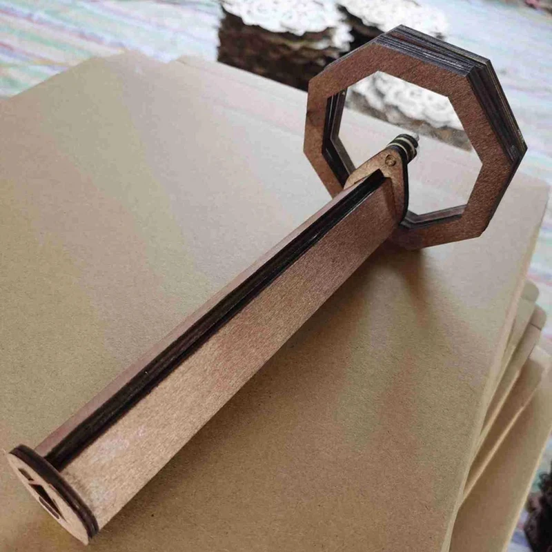 Holz DIY Kaleidoskop Kit Outdoor Kinderspiel zeug Kleinkind rotierende Kaleidoskop Set Kaleidoskop Kit 1Set