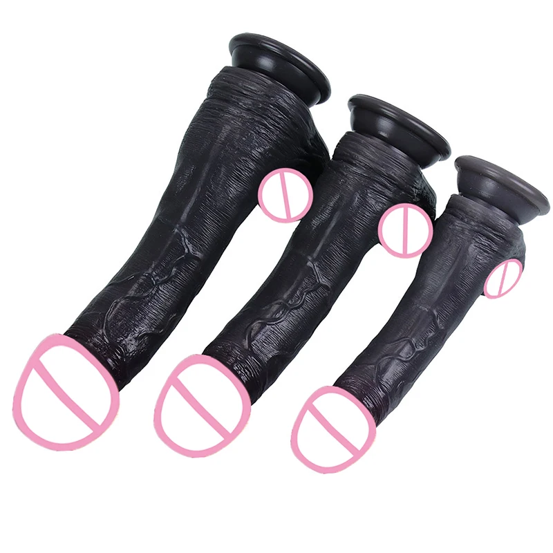 Realistic Dildo With Suction Cup Huge Silicone Black Skin Sex Toys For Woman Man Dick Big Penis Anal Butt Plug Erotic Adult Shop