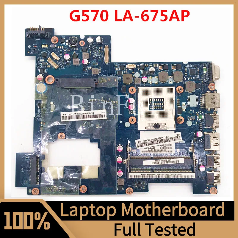 

Материнская плата PIWG2 LA-675AP для Lenovo IdeaPad G570, материнская плата для ноутбука HM65 DDR3, 100% полное тестирование, работает хорошо