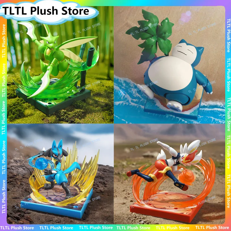blokees-ポケモンクラシックアクションフィギュアカビゴン-cinderace-ルカリオ-scyther-blokees-フィギュアおもちゃ子供漫画アニメ動物ギフト